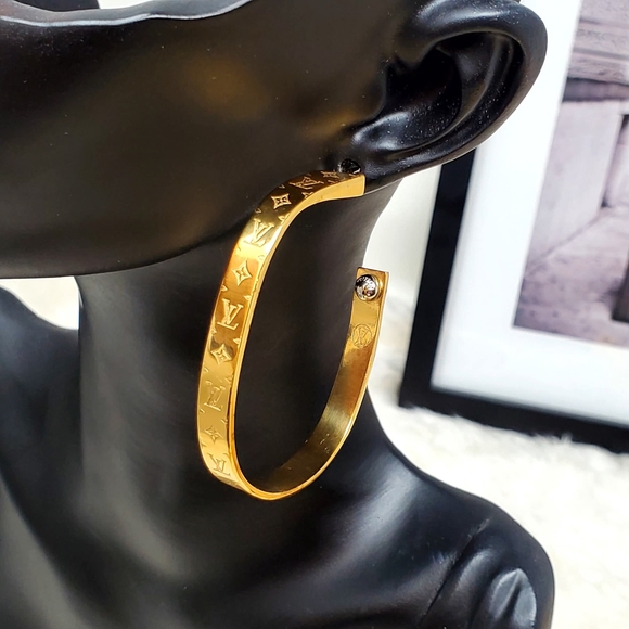 Gold Hoop Earrings - Picture 1 of 7